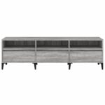 Meuble TV sonoma gris 150x30x44,5 cm bois d'ingénierie – Image 4