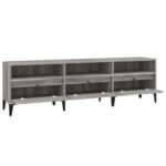 Meuble TV sonoma gris 150x30x44,5 cm bois d'ingénierie – Image 5
