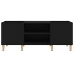 Armoire à disques noir 121x38x48 cm bois d'ingénierie – Image 3