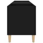 Armoire à disques noir 121x38x48 cm bois d'ingénierie – Image 4