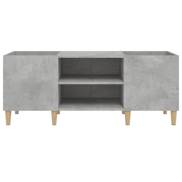 Armoire à disques gris béton 121x38x48 cm bois d'ingénierie – Image 3