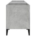 Armoire à disques gris béton 121x38x48 cm bois d'ingénierie – Image 4