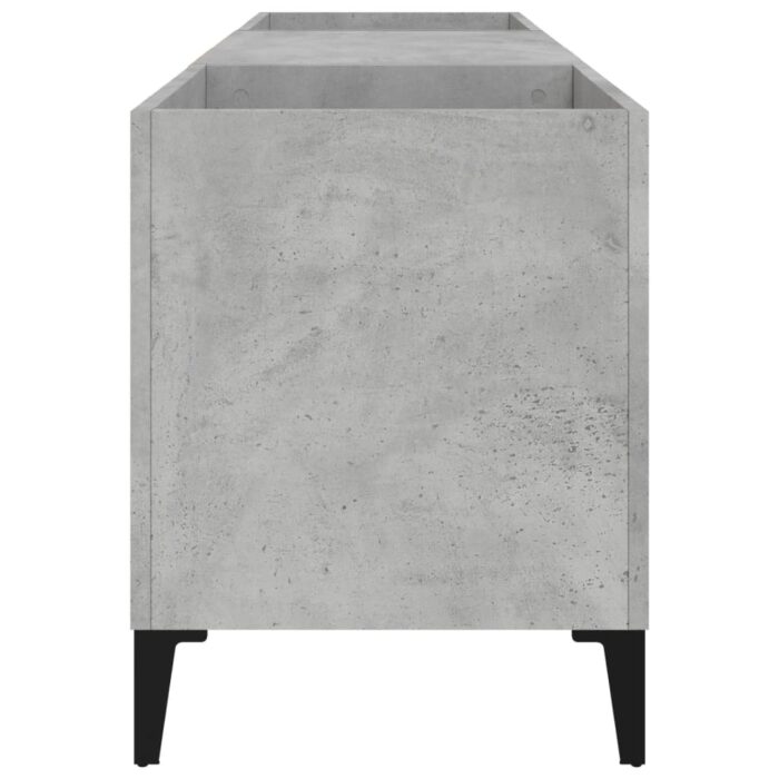 Armoire à disques gris béton 121x38x48 cm bois d'ingénierie – Image 4