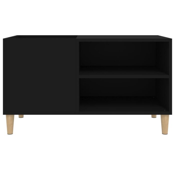 Armoire à disques noir 84,5x38x48 cm bois d'ingénierie – Image 3