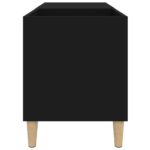 Armoire à disques noir 84,5x38x48 cm bois d'ingénierie – Image 4