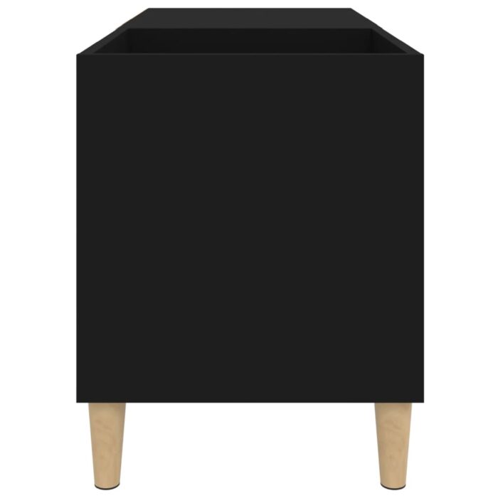 Armoire à disques noir 84,5x38x48 cm bois d'ingénierie – Image 4