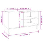Armoire à disques chêne fumé 84,5x38x48 cm bois d'ingénierie – Image 6