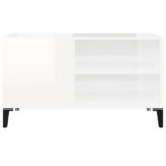 Armoire à disques blanc brillant 84,5x38x48cm bois d'ingénierie – Image 3