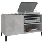 Armoire à disques gris béton 84,5x38x48 cm bois d'ingénierie – Image 2