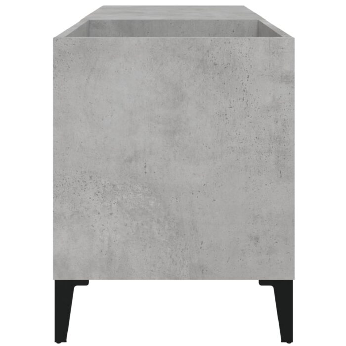 Armoire à disques gris béton 84,5x38x48 cm bois d'ingénierie – Image 4