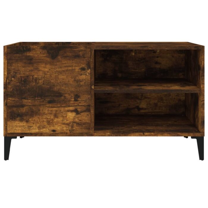 Armoire à disques chêne fumé 84,5x38x48 cm bois d'ingénierie – Image 3