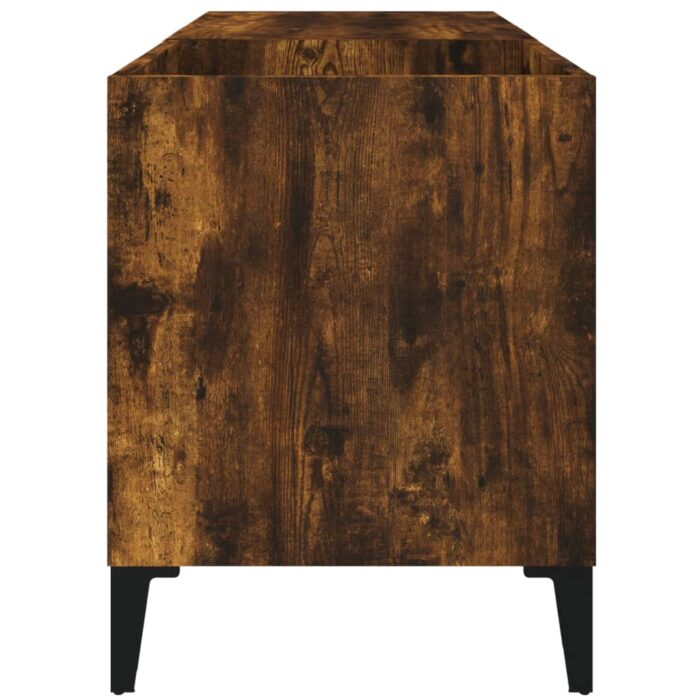 Armoire à disques chêne fumé 84,5x38x48 cm bois d'ingénierie – Image 4