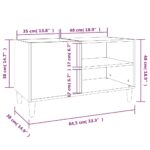 Armoire à disques chêne fumé 84,5x38x48 cm bois d'ingénierie – Image 6