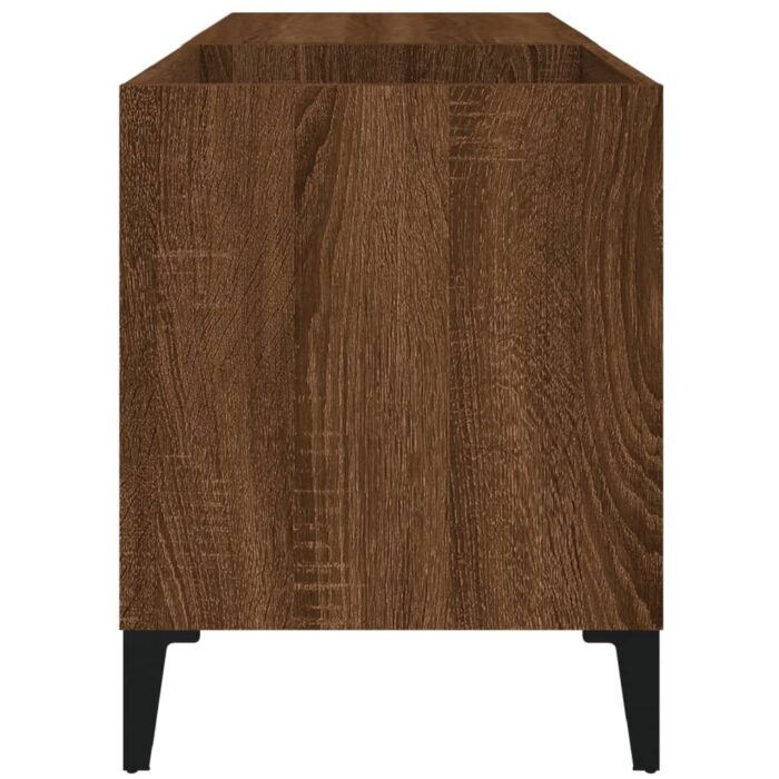 Armoire à disques chêne marron 84,5x38x48 cm bois d'ingénierie – Image 4