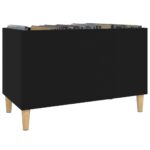 Armoire à disques noir 74,5x38x48 cm bois d'ingénierie – Image 2