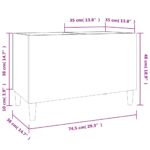 Armoire à disques noir 74,5x38x48 cm bois d'ingénierie – Image 6
