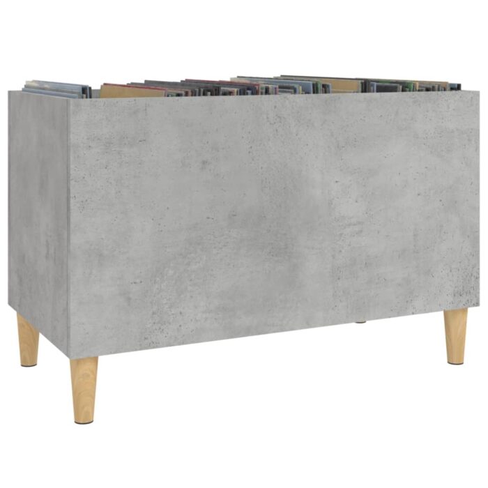 Armoire à disques gris béton 74,5x38x48 cm bois d'ingénierie – Image 2