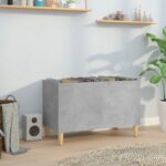 Armoire à disques gris béton 74,5x38x48 cm bois d'ingénierie