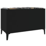 Armoire à disques noir 74,5x38x48 cm bois d'ingénierie – Image 2