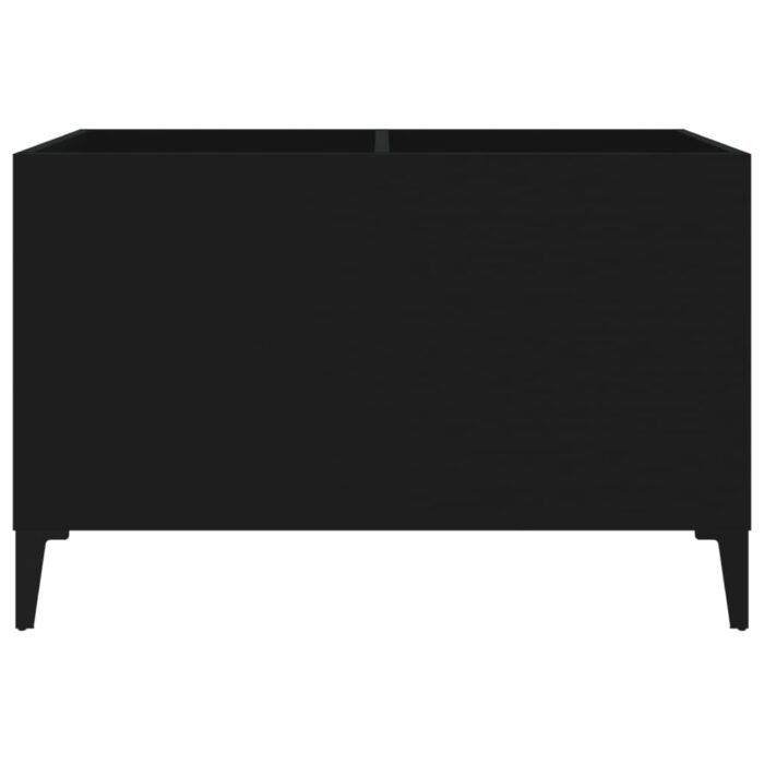 Armoire à disques noir 74,5x38x48 cm bois d'ingénierie – Image 3