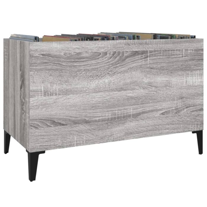 Armoire à disques sonoma gris 74,5x38x48 cm bois d'ingénierie – Image 2