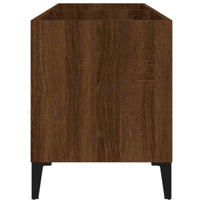 Armoire à disques chêne marron 74,5x38x48 cm bois d'ingénierie – Image 4