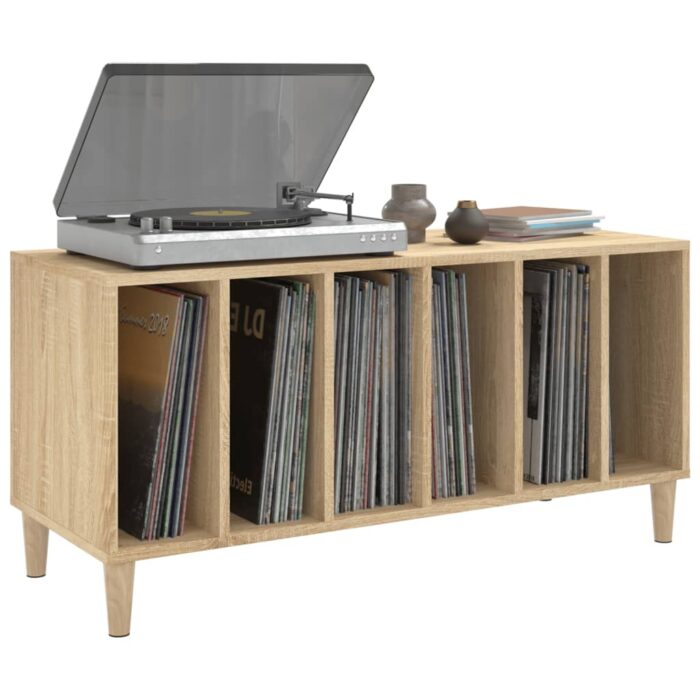 Armoire à disques chêne sonoma 100x38x48 cm bois d'ingénierie – Image 2