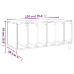 Armoire à disques chêne sonoma 100x38x48 cm bois d'ingénierie – Image 6