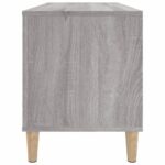 Armoire à disques sonoma gris 100x38x48 cm bois d'ingénierie – Image 4