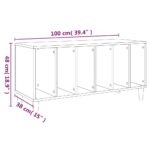 Armoire à disques sonoma gris 100x38x48 cm bois d'ingénierie – Image 6