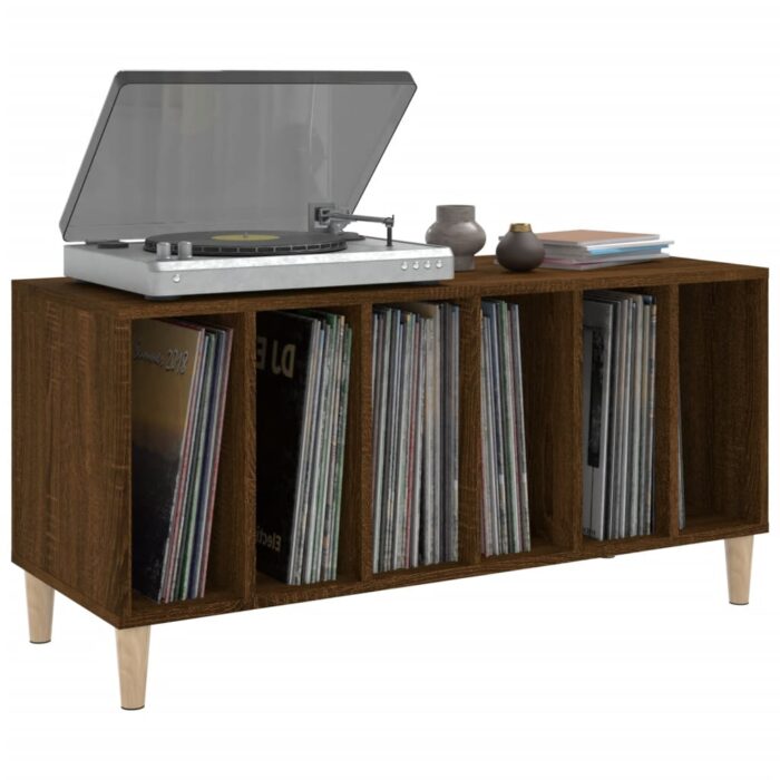 Armoire à disques chêne marron 100x38x48 cm bois d'ingénierie – Image 2