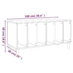 Armoire à disques chêne marron 100x38x48 cm bois d'ingénierie – Image 6