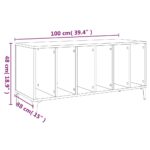 Armoire à disques chêne sonoma 100x38x48 cm bois d'ingénierie – Image 6