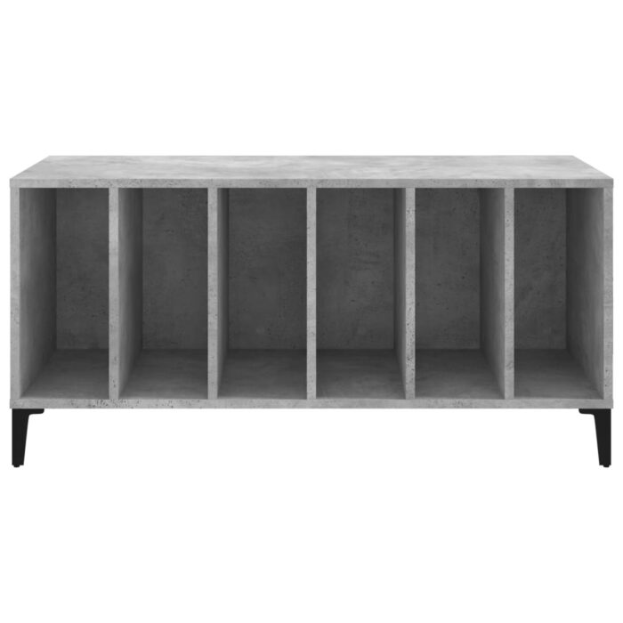 Armoire à disques gris béton 100x38x48 cm bois d'ingénierie – Image 3