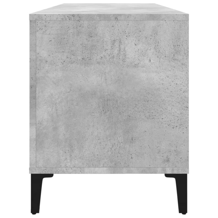 Armoire à disques gris béton 100x38x48 cm bois d'ingénierie – Image 4