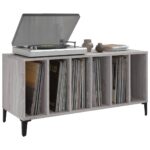 Armoire à disques sonoma gris 100x38x48 cm bois d'ingénierie – Image 2