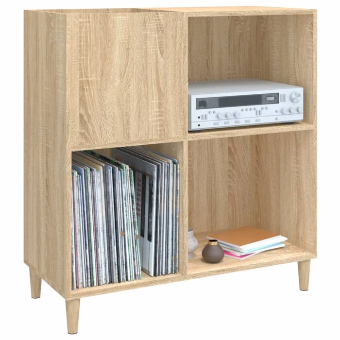 Armoire à disques chêne sonoma 84,5x38x89 cm bois d'ingénierie – Image 2