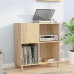 Armoire à disques chêne sonoma 84,5x38x89 cm bois d'ingénierie
