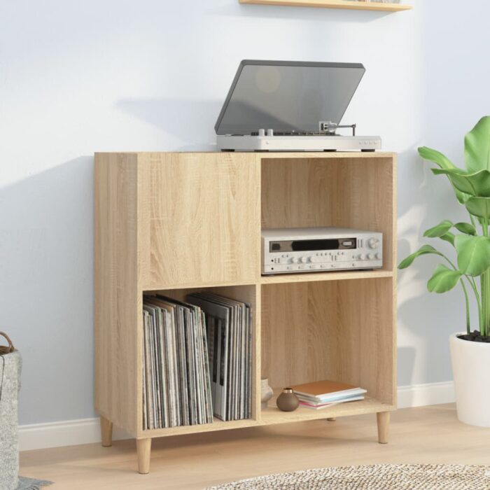 Armoire à disques chêne sonoma 84,5x38x89 cm bois d'ingénierie – Image 1