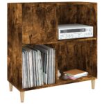 Armoire à disques chêne fumé 84,5x38x89 cm bois d'ingénierie – Image 2