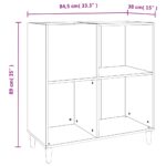 Armoire à disques chêne fumé 84,5x38x89 cm bois d'ingénierie – Image 7