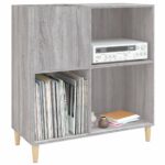 Armoire à disques sonoma gris 84,5x38x89 cm bois d'ingénierie – Image 2