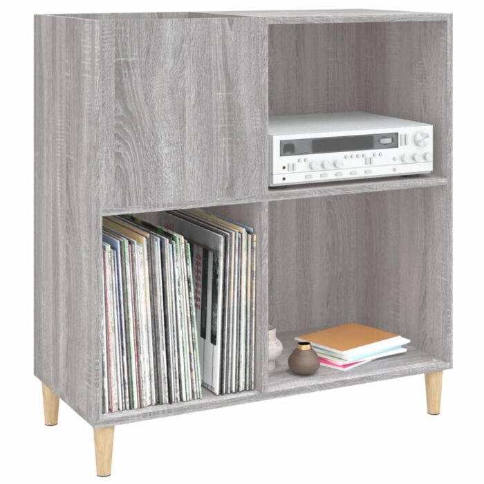 Armoire à disques sonoma gris 84,5x38x89 cm bois d'ingénierie – Image 2
