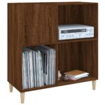 Armoire à disques chêne marron 84,5x38x89 cm bois d'ingénierie – Image 2
