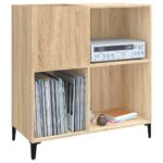 Armoire à disques chêne sonoma 84,5x38x89 cm bois d'ingénierie – Image 2