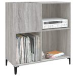 Armoire à disques sonoma gris 84,5x38x89 cm bois d'ingénierie – Image 2
