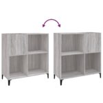 Armoire à disques sonoma gris 84,5x38x89 cm bois d'ingénierie – Image 5