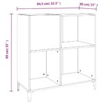 Armoire à disques sonoma gris 84,5x38x89 cm bois d'ingénierie – Image 7