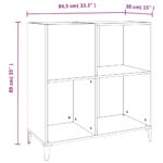 Armoire à disques chêne marron 84,5x38x89 cm bois d'ingénierie – Image 7