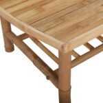 Salon de jardin 2 pcs avec coussins gris foncé bambou – Image 6